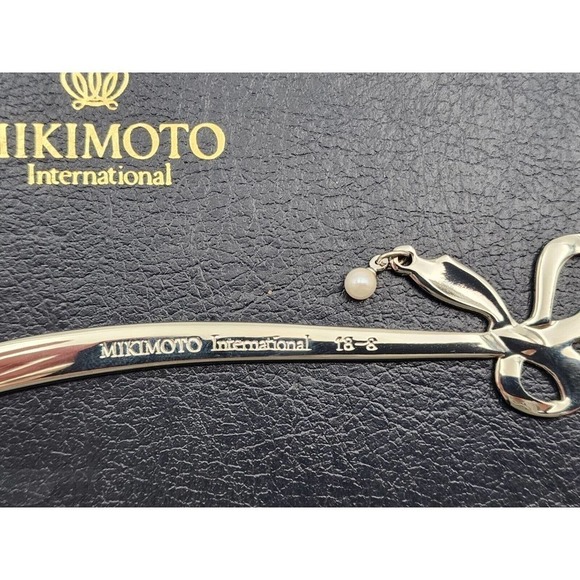 Mikimoto International Pearl Silver Tone Cocktail Muddlers Stirrer Set 5 - Picture 3 of 7